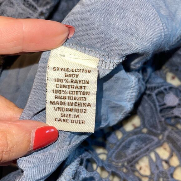 Vintage Havana Womens Crochet Sleeveless Scoop Neck Mini Dress Medium NWT - Picture 5 of 7